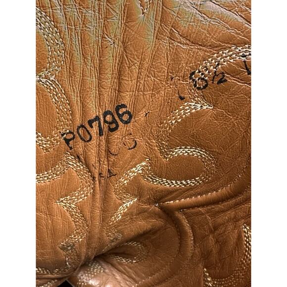 Lucchese Vtg 90s Mens Ranch Hand Western Boots 8.5 D Anthracite Gray Leather USA - Picture 6 of 16